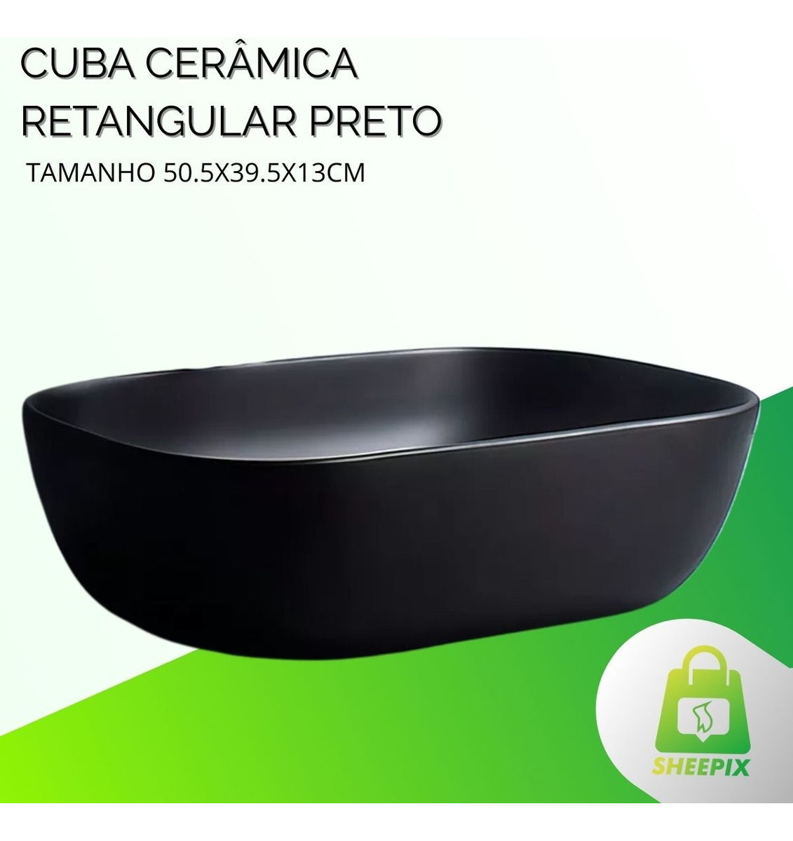 1508dbde0df01d3316bc0c6f695b9e0d.jpg Cuba Cerâmica Retangular Preto 50.5X39.5X13cm - Imagem 4