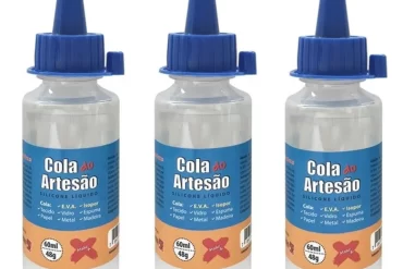 Cola Silicone Liq Do Artesão 60ml C/3un Transparente