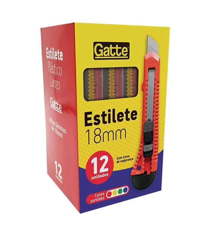 61b767e443b7a86ca83d7d305385a46a.webp Estilete Largo Trava e Quebra Laminas 18mm - Imagem 2