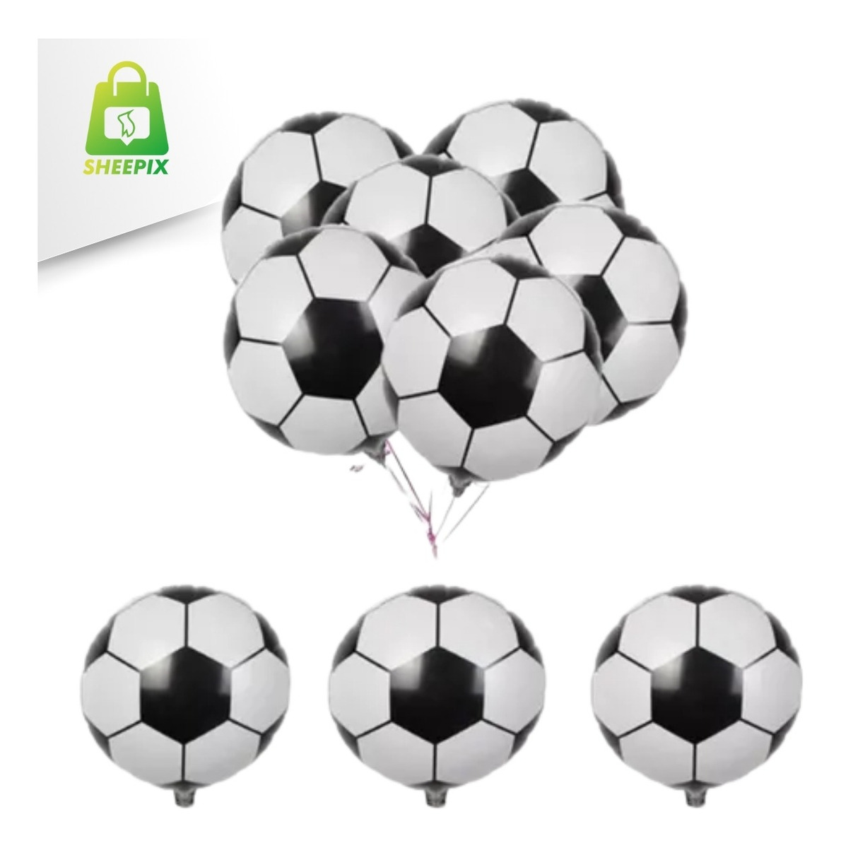 6e5d476c1ac06408aea6b66898615a2d.jpg Balão Bexiga Metalizado Bola de Futebol 20 50CM - Imagem 5