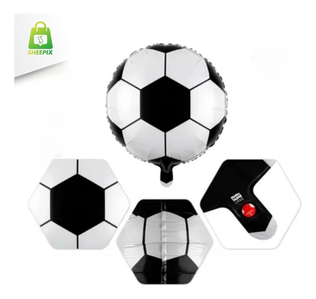 99d5ffdc1c71437f8084de3263a6f4f2.jpg Balão Bexiga Metalizado Bola de Futebol 20 50CM - Imagem 2