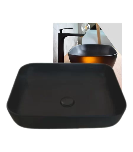 A Cuba Cerâmica Retangular Preto 50.5X39.5X13cm é uma excelente escolha para banheiros e lavabos, combinando sofisticação e funcionalidade.