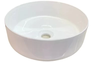 Cuba Redonda de Cerâmica Branca 46X46X15CM