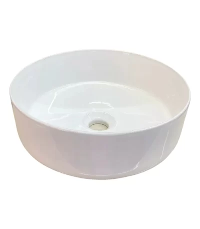Cuba Redonda de Cerâmica Branca 46X46X15CM