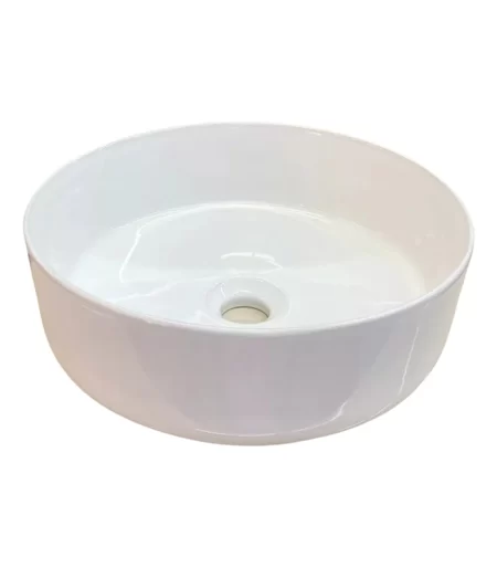 Cuba Redonda de Cerâmica Branca 46X46X15CM
