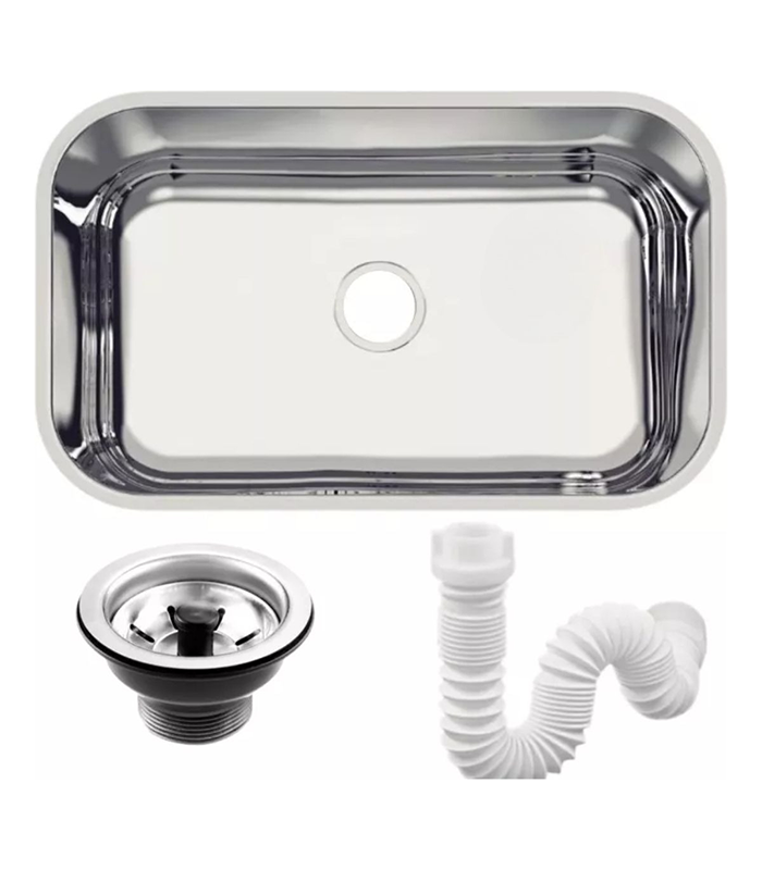 Cuba de Embutir Inox Espelhado com Válvula Ralo Cuba de Embutir Inox Espelhado com Válvula Ralov