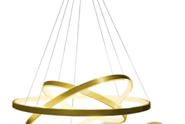 Lustre Pendente 3 Arcos Dourado