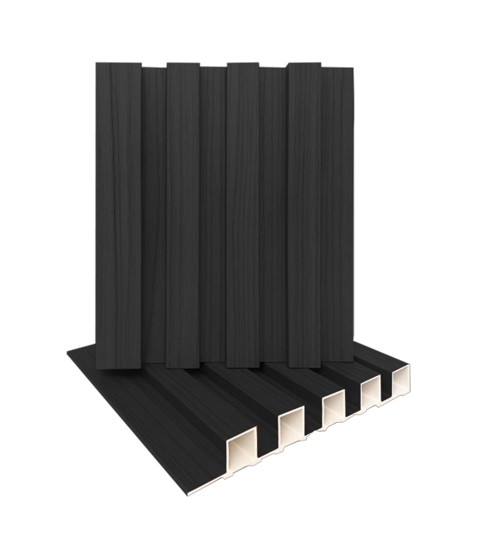 Painel Ripado WPC Preto Make Decor Painel Ripado WPC Preto Make Decor