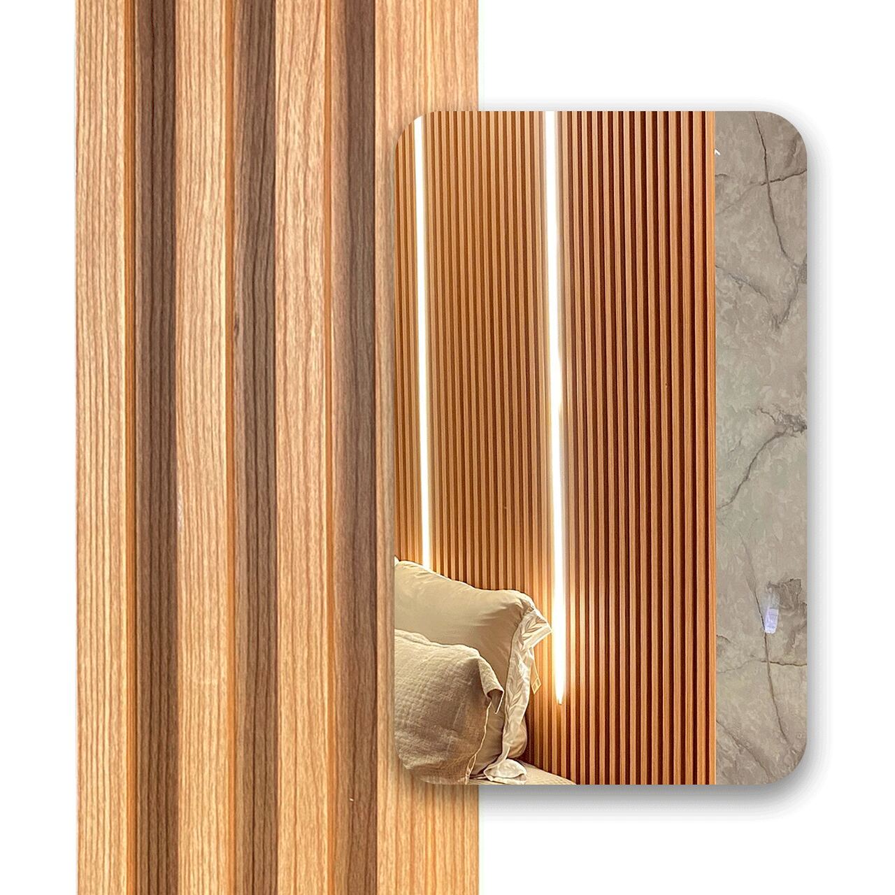Painel Ripado WPC Bege Claro Make Decor - Imagem 3
