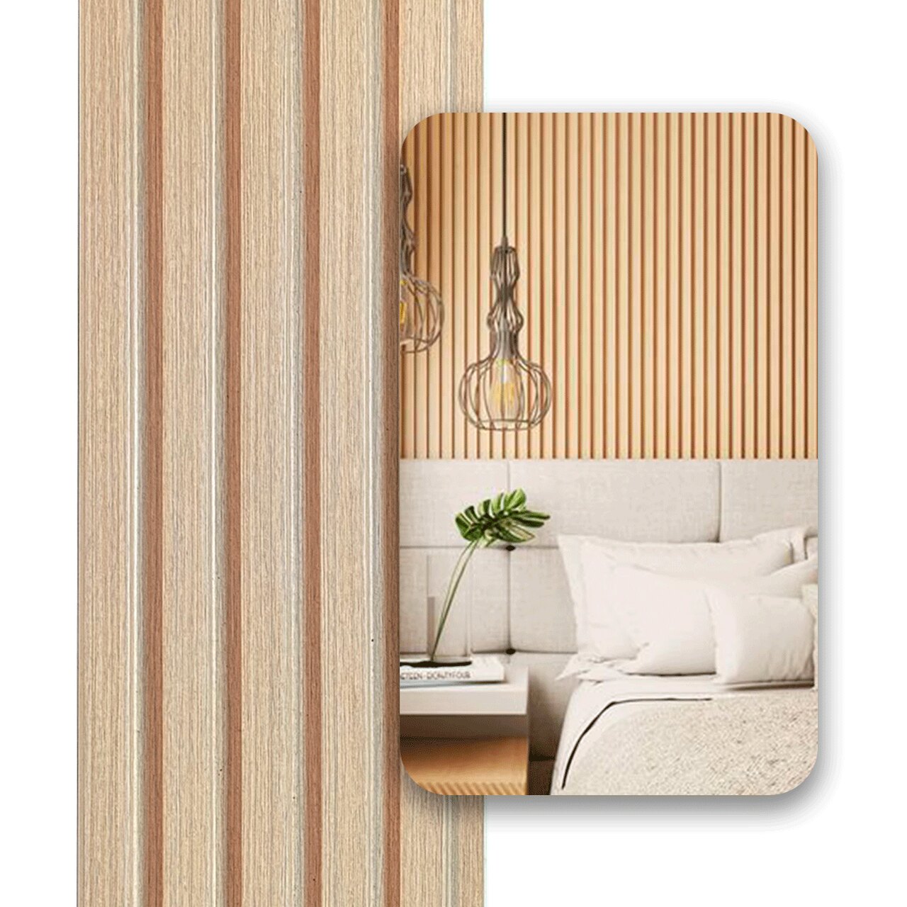 Painel Ripado WPC Bege Claro Make Decor - Imagem 2
